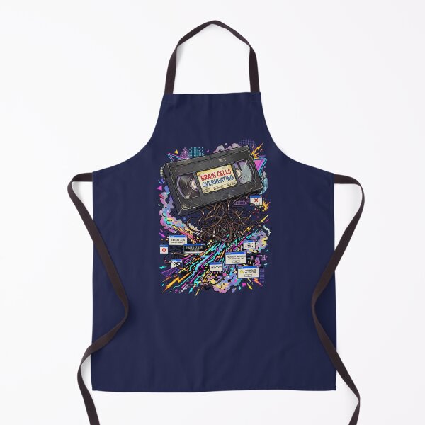 Item preview, Vintage 80s VHS Tape Brain Cells Overheating Glitch designed and sold by RetroRewind Studio.
