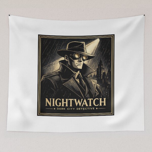 Item preview, Nightwatch Dark City Detective Film Noir Poster designed and sold by TheKaiZenNi.