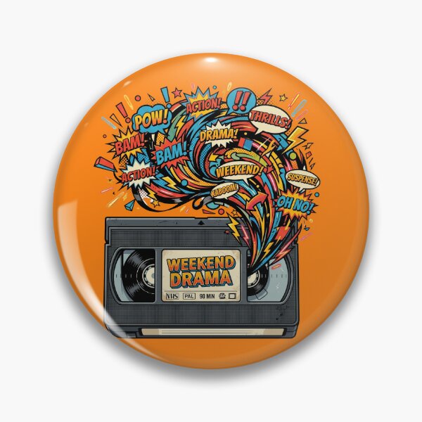 Item preview, Retro Video Cassette Weekend Drama Pop Art Comic designed and sold by RetroRewind Studio.