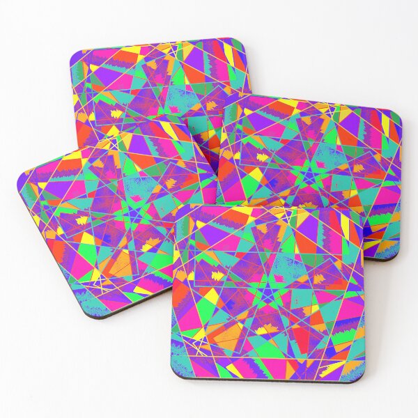 Item preview, Rainbow Colored Star Pattern Op Art designed and sold by RAHKELROYSUM.