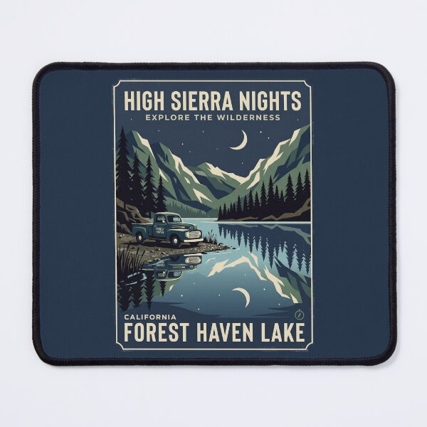 Item preview, Mountain Lake Classic Pickup Truck Vintage Travel Poster designed and sold by RetroRewind Studio.