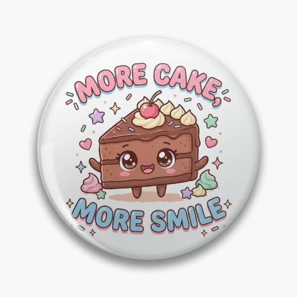 Item preview, More Cake, More Smile – Cute Kawaii Chocolate Cake Cartoon  designed and sold by morning sun.