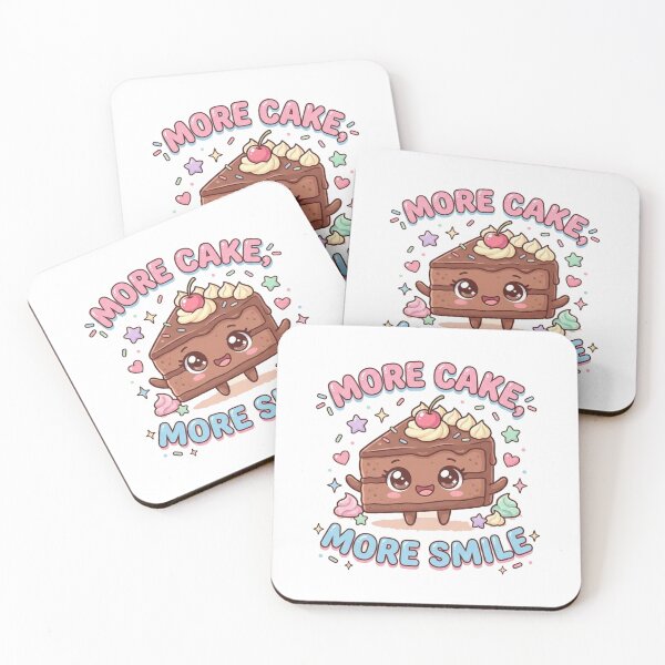 Item preview, More Cake, More Smile – Cute Kawaii Chocolate Cake Cartoon  designed and sold by morning sun.