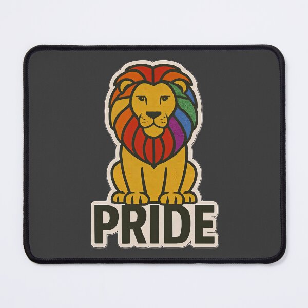 Item preview, Rainbow Pride Lion LGBTQ Equality Inclusion Community Artwork designed and sold by PinUpPizzazz.