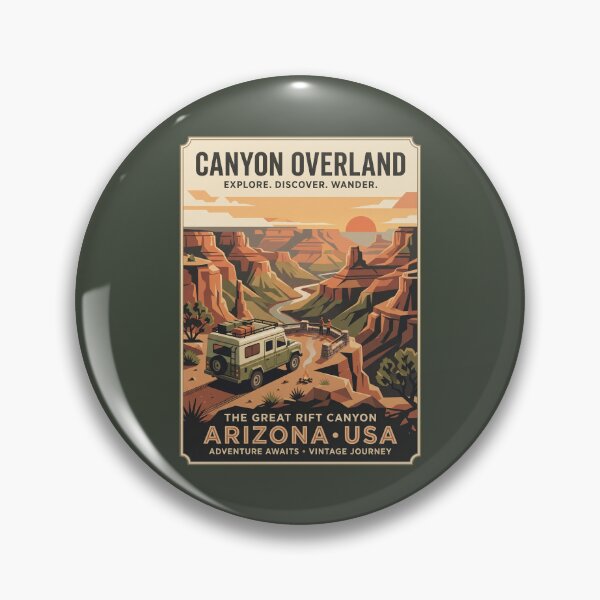 Item preview, Grand Canyon Overland Camper Van Retro Travel Poster designed and sold by RetroRewind Studio.