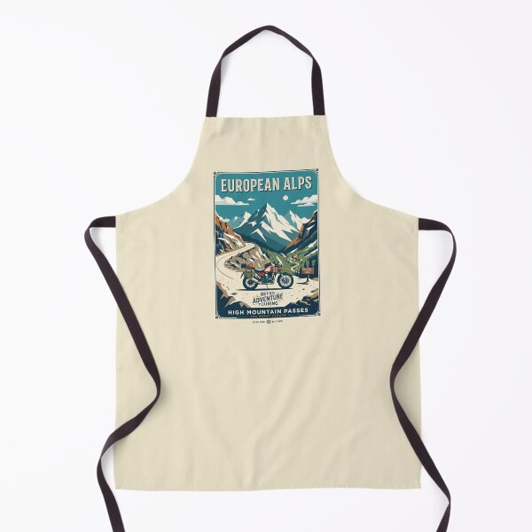 Item preview, Swiss Alps Adventure Motorcycle Scenic Vintage Travel Poster designed and sold by RetroRewind Studio.