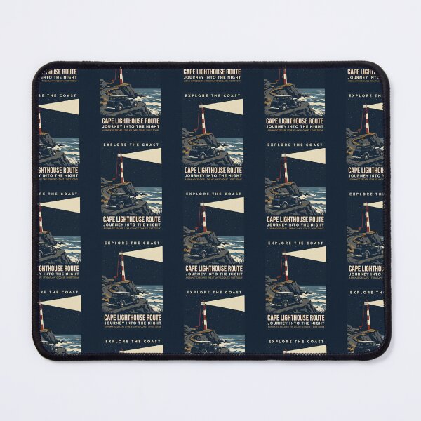 Item preview, 1930s Classic Sedan Car Lighthouse Night Travel Poster designed and sold by RetroRewind Studio.