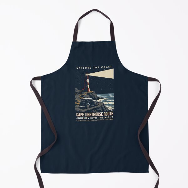 Item preview, 1930s Classic Sedan Car Lighthouse Night Travel Poster designed and sold by RetroRewind Studio.