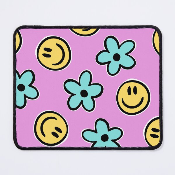 Item preview, Groovy Smiley Face & Flower Pattern | Retro Y2K Happy Daisy Seamless Design designed and sold by RJACreative.