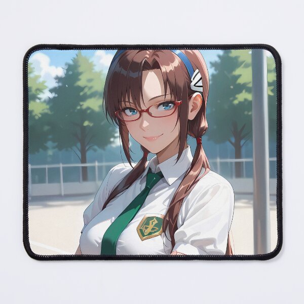 Item preview, Makinami Mari Illustrious Evangelion School Uniform Glasses Smile designed and sold by justnickthings.
