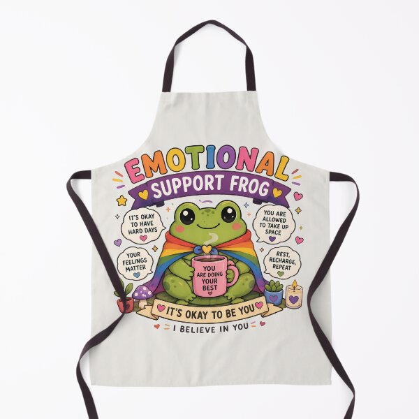 Item preview, Emotional Support Frog | Pride Creatures Collection | LGBTQ Mascots | Emotional Support Animals | Cute Queer Stickers designed and sold by VectorJoy.