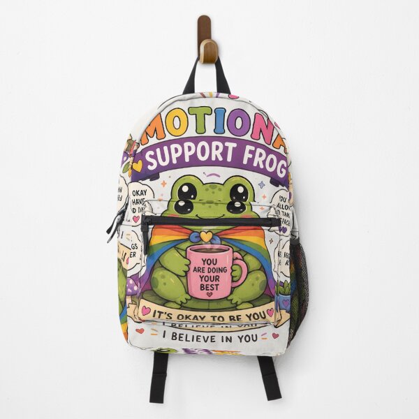 Item preview, Emotional Support Frog | Pride Creatures Collection | LGBTQ Mascots | Emotional Support Animals | Cute Queer Stickers designed and sold by VectorJoy.