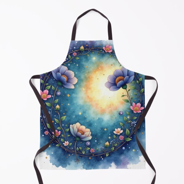 Item preview, Celestial Blossom Halo – Enchanted Watercolor Floral Galaxy Wreath designed and sold by Oonward2021.