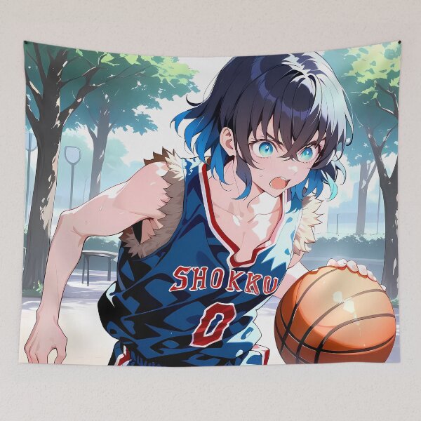 Item preview, Inosuke Hashibira Demon Slayer Basketball Court Energetic designed and sold by justnickthings.