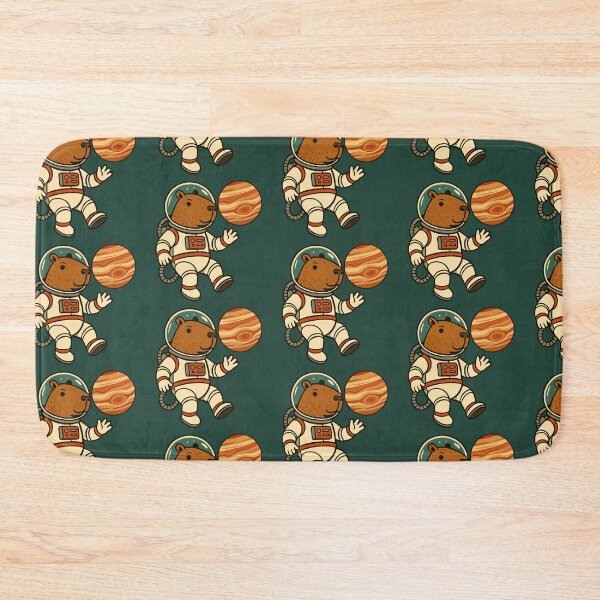 Item preview, Retro Capybara Astronaut Orbiting Jupiter designed and sold by Ghost on Toast.
