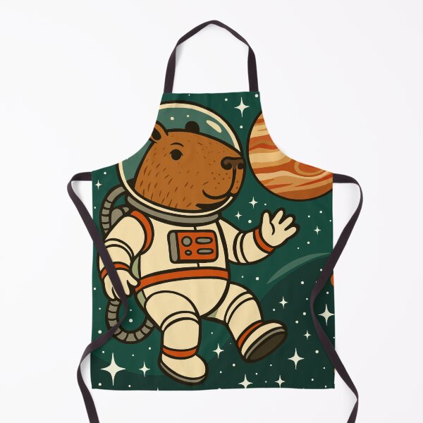 Item preview, Retro Capybara Astronaut Orbiting Jupiter designed and sold by Ghost on Toast.