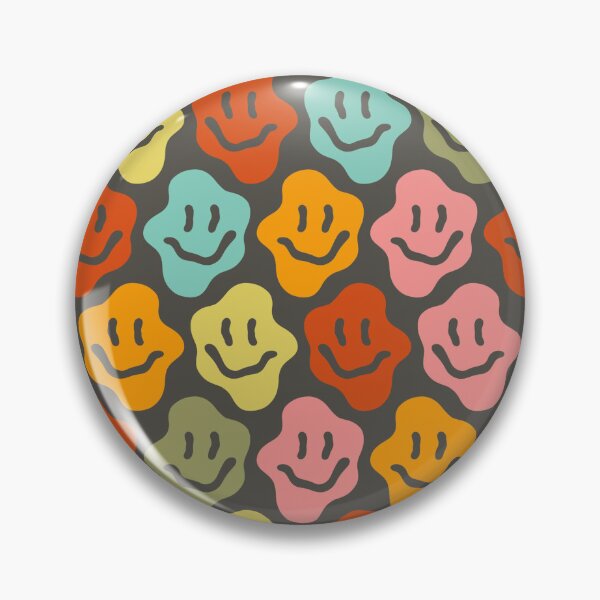 Item preview, Retro Smiley Flower Pattern | Groovy Happy Face Seamless Y2K Design designed and sold by RJACreative.