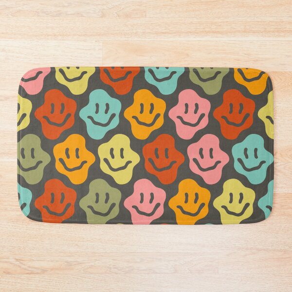 Item preview, Retro Smiley Flower Pattern | Groovy Happy Face Seamless Y2K Design designed and sold by RJACreative.