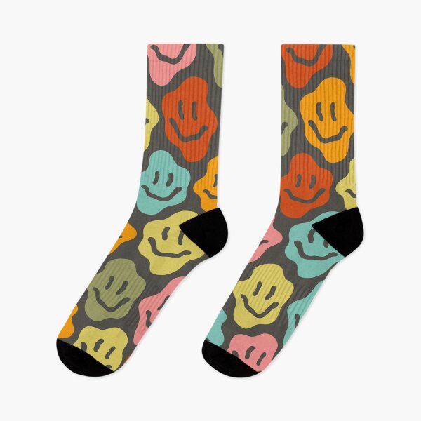 Item preview, Retro Smiley Flower Pattern | Groovy Happy Face Seamless Y2K Design designed and sold by RJACreative.