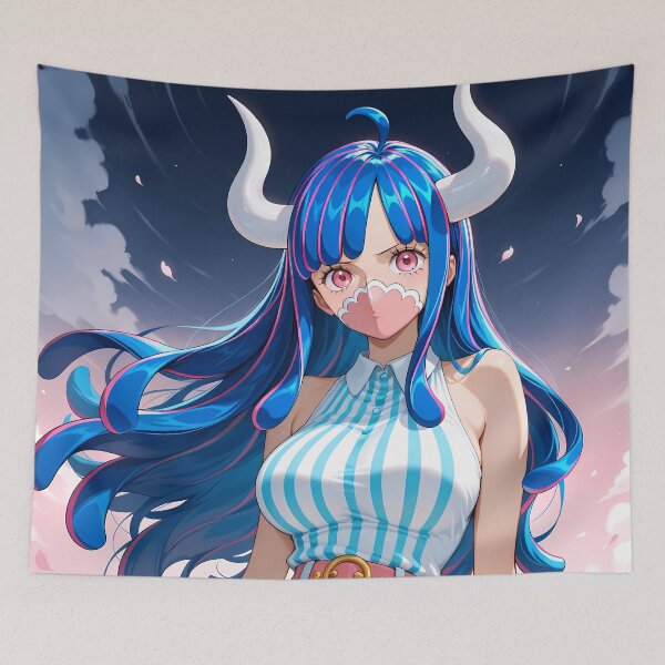 Item preview, Ulti One Piece Twilight Blue Hair Anime Girl designed and sold by justnickthings.
