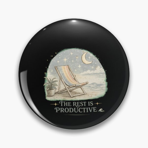 Item preview, Rest Is Productive Vintage Beach Chair Moon designed and sold by Prof4Artist.