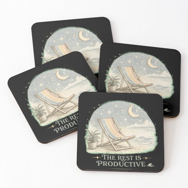 Item preview, Rest Is Productive Vintage Beach Chair Moon designed and sold by Prof4Artist.