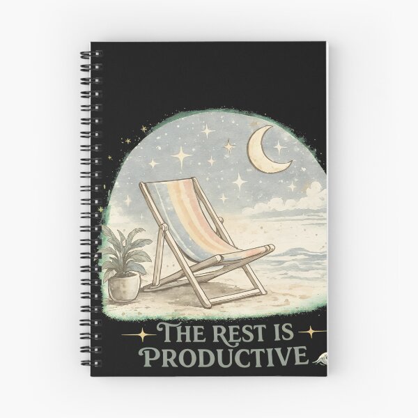 Item preview, Rest Is Productive Vintage Beach Chair Moon designed and sold by Prof4Artist.