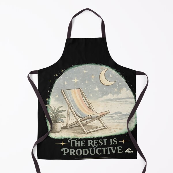 Item preview, Rest Is Productive Vintage Beach Chair Moon designed and sold by Prof4Artist.