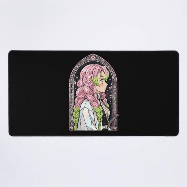 Item preview, Mitsuri Kanroji Demon Slayer Night Sakura Hashira Stained Glass designed and sold by mildaclairmo.