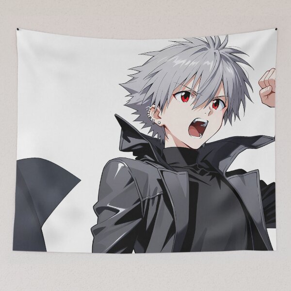 Item preview, Kaworu Nagisa Neon Genesis Evangelion Dark Coat Power Pose designed and sold by justnickthings.