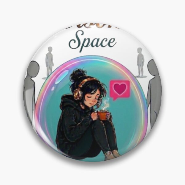 Item preview, Personal Space Introvert Girl in Bubble designed and sold by Northern Glow Art.
