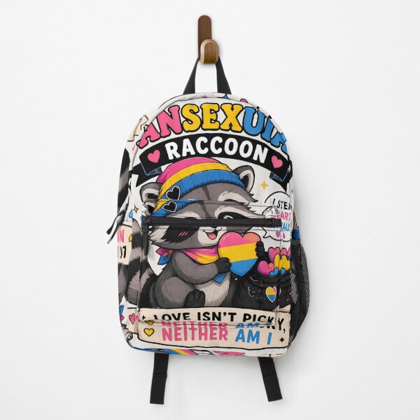 Item preview, Pansexual Raccoon | Pride Creatures Collection | LGBTQ Mascots | Emotional Support Animals | Cute Queer Stickers designed and sold by VectorJoy.