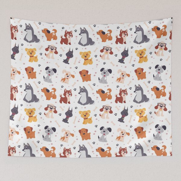 Item preview, Cute Dog Pattern | Adorable Puppy Seamless Design for Dog Lovers designed and sold by RJACreative.