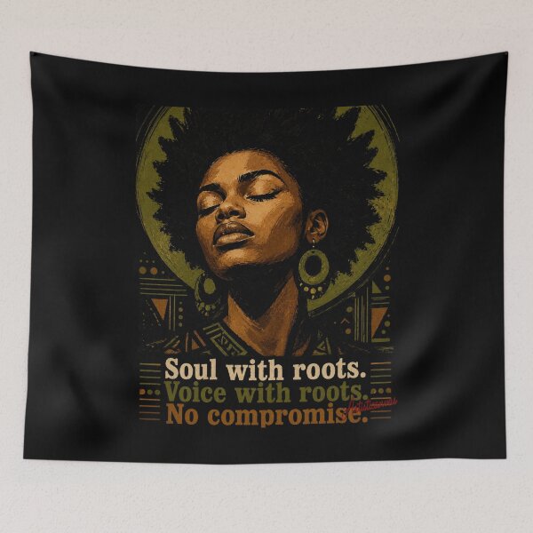 Item preview, Nneka Afro Soul Roots Minimalist Portrait designed and sold by Artisticanvas.