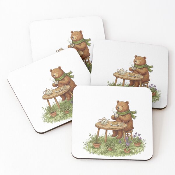 Item preview, Cozy Cottagecore Bear Afternoon Tea Party Illustration designed and sold by TaiwanMemory.