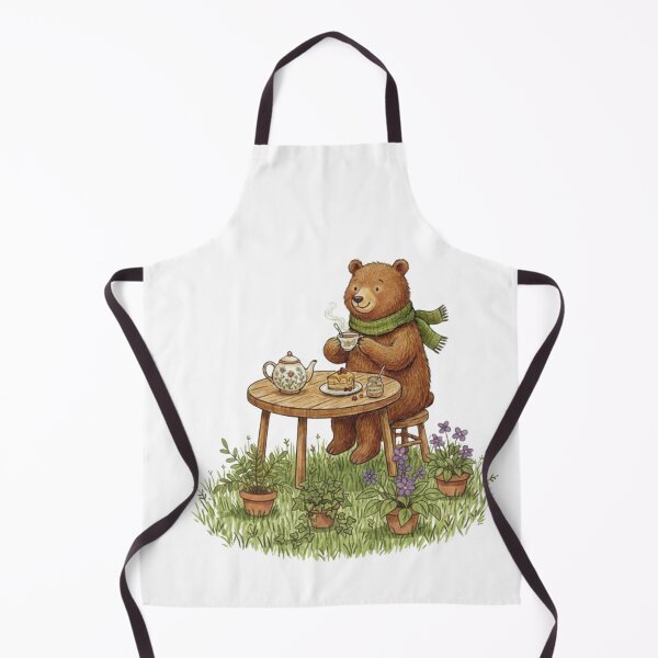 Item preview, Cozy Cottagecore Bear Afternoon Tea Party Illustration designed and sold by TaiwanMemory.