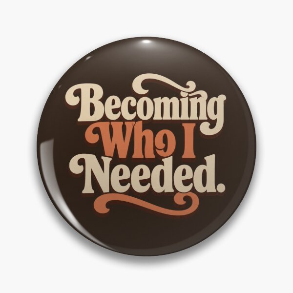 Item preview, Becoming Who I Needed. | Retro Personal Growth Typography designed and sold by Irene Catchmind.