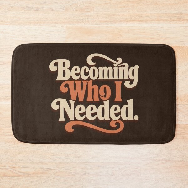 Item preview, Becoming Who I Needed. | Retro Personal Growth Typography designed and sold by Irene Catchmind.