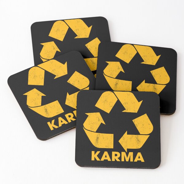 Item preview, Karma Recycle Symbol What Goes Around Humor designed and sold by margamPagenberg.