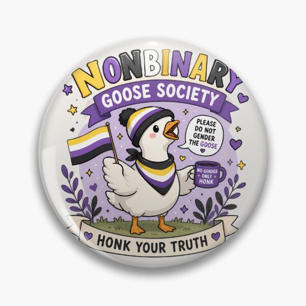 Item preview, Nonbinary Goose Society | Pride Creatures Collection | LGBTQ Mascots | Emotional Support Animals | Cute Queer Stickers designed and sold by VectorJoy.