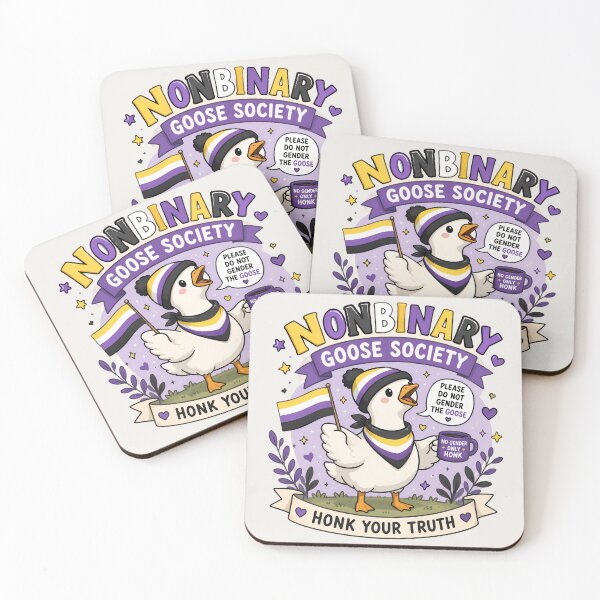 Item preview, Nonbinary Goose Society | Pride Creatures Collection | LGBTQ Mascots | Emotional Support Animals | Cute Queer Stickers designed and sold by VectorJoy.