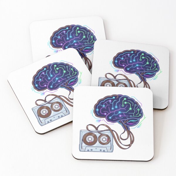 Item preview, 80s Cassette Tape Neural Wave Art Design designed and sold by CozyDesignsCo.