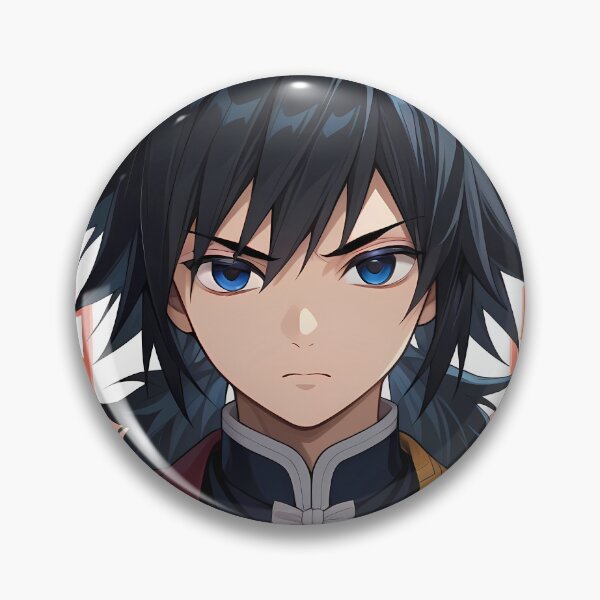 Item preview, Giyu Tomioka Demon Slayer Framed Blue Eye Portrait designed and sold by justnickthings.