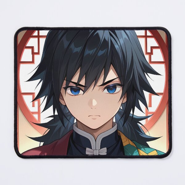 Item preview, Giyu Tomioka Demon Slayer Framed Blue Eye Portrait designed and sold by justnickthings.