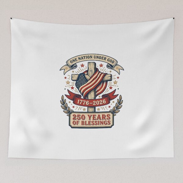 Item preview, One Nation Under God 250 Years Of Blessings 1776 2026 designed and sold by KristenosNehk.
