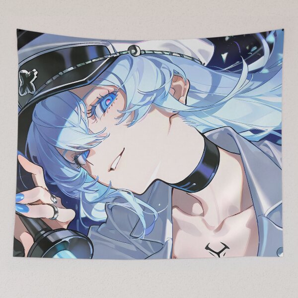 Item preview, Esdeath Akame Ga Kill Icy Commander Blue Hair Glow designed and sold by justnickthings.