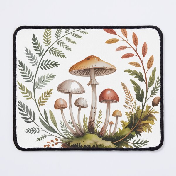 Item preview, Forest Floor Watercolor Mushroom, Botanical Wall Art Gift designed and sold by LatentGoods.
