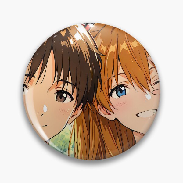 Item preview, Asuka Langley Soryu Neon Genesis Evangelion Sunny Duo Selfie designed and sold by justnickthings.