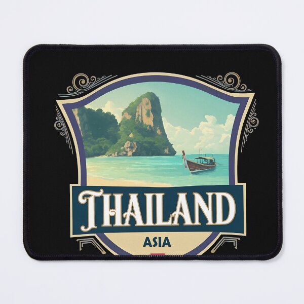 Item preview, Thailand Retro Travel Badge Beach Vacation Crest designed and sold by Prof4Artist.