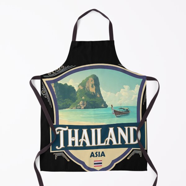 Item preview, Thailand Retro Travel Badge Beach Vacation Crest designed and sold by Prof4Artist.